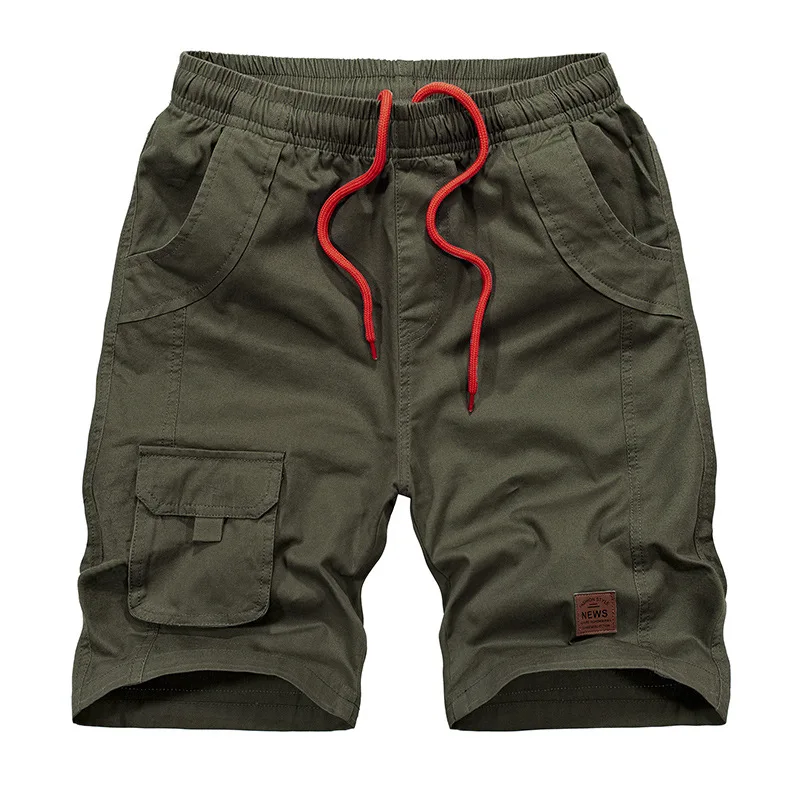 Летние шорты мужские повседневные свободные мужские шорты хлопок мульти-Карманы Короткие Masculino выше колена Длина шнурок короткий Размер M-5XL