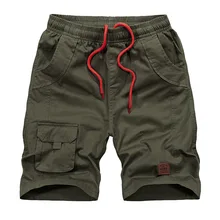 Летние шорты мужские повседневные свободные мужские шорты хлопок мульти-Карманы Короткие Masculino выше колена Длина шнурок короткий Размер M-5XL
