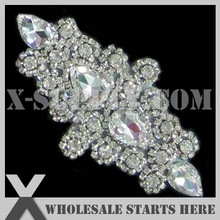 30 шт./партия) Свадебная металлическая аппликация из горного хрусталя бисерная нашивка для свадебное платье под заказ украшение, X1-RAT2180
