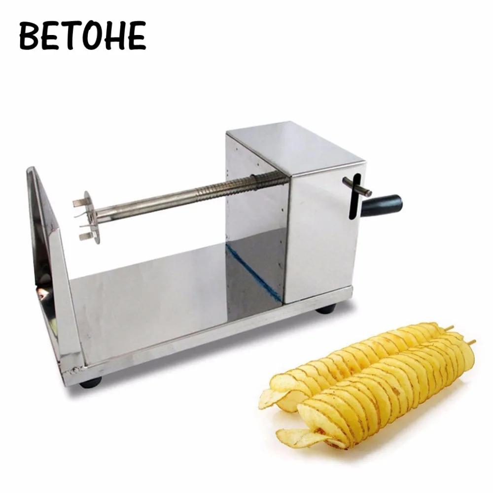 BETOHE Potato Spiral Cutter Stainless Steel Manual Fruit Vegetable