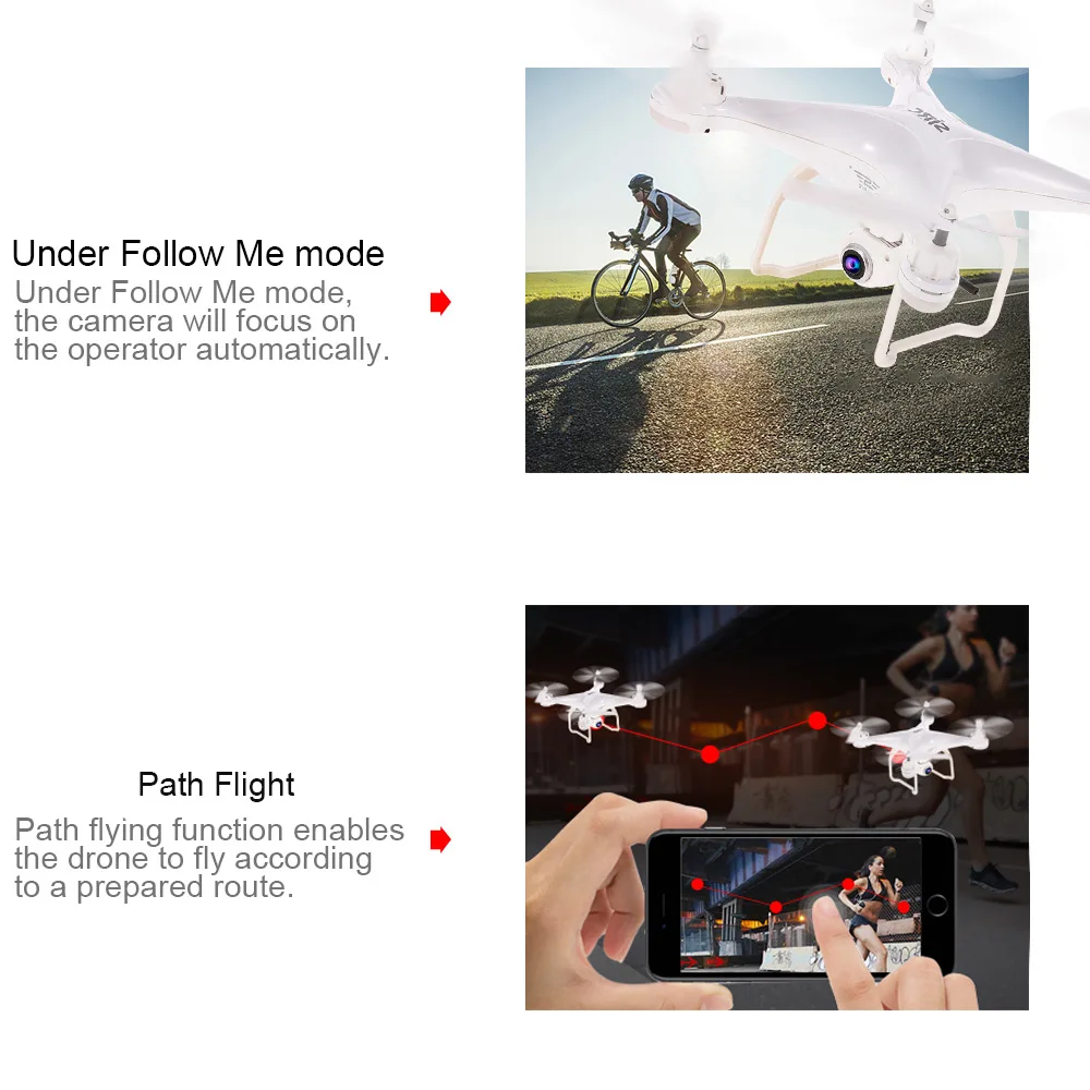 S20W1080P(GPS) 720P 1080P HD Adjustable Camera Drone Wide Angle RTF Double FPV Selfie Drone GPS Positioning RC Quadcopter Dron (1)