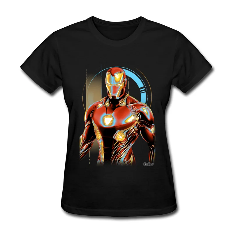 

Power Ironman Woman Tshirts Spiderman Latest Summer Autumn O Neck Pure Cotton Tops T Shirt Cool Tony Stark Tshirt Marvel