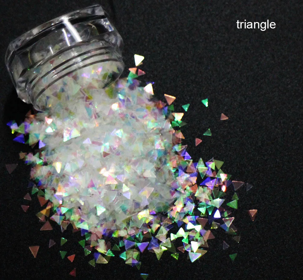 Смешанные звезды/шестиугольник/ромб/треугольные формы блестки, переливчатая Радуга Сияющие ломтики 3D ногтей художественные блестки пайеток