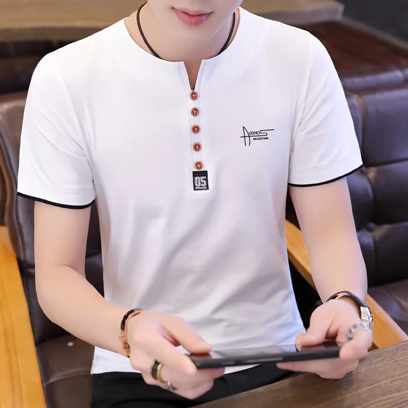 

Alharbi 2019 Summer Men Running TShirt Casual Bodybuilding Workout Fitness Slim Tops&Tees