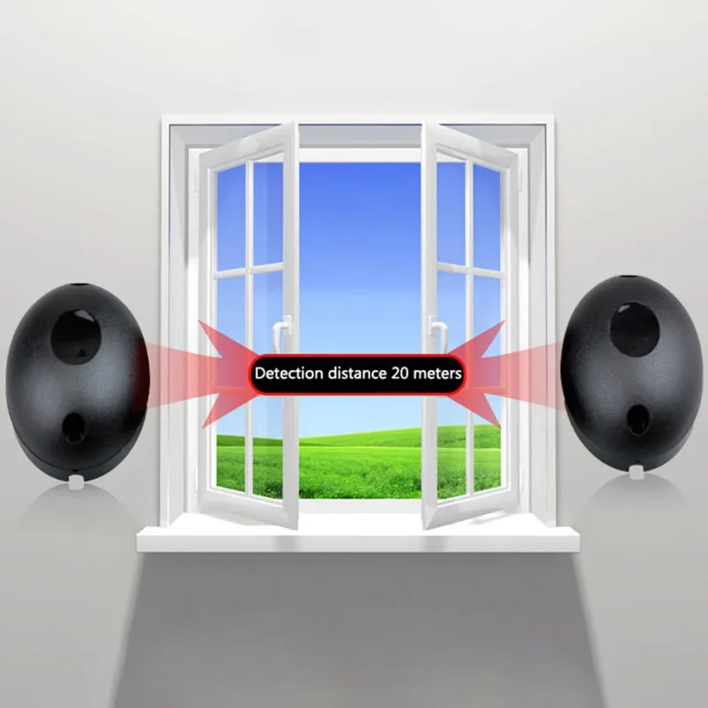 

Infrared Beam Detector Single Beam Alarm Photoelectric Infrared Detector Home Safety System Door Out Door Motion Detector Alarm