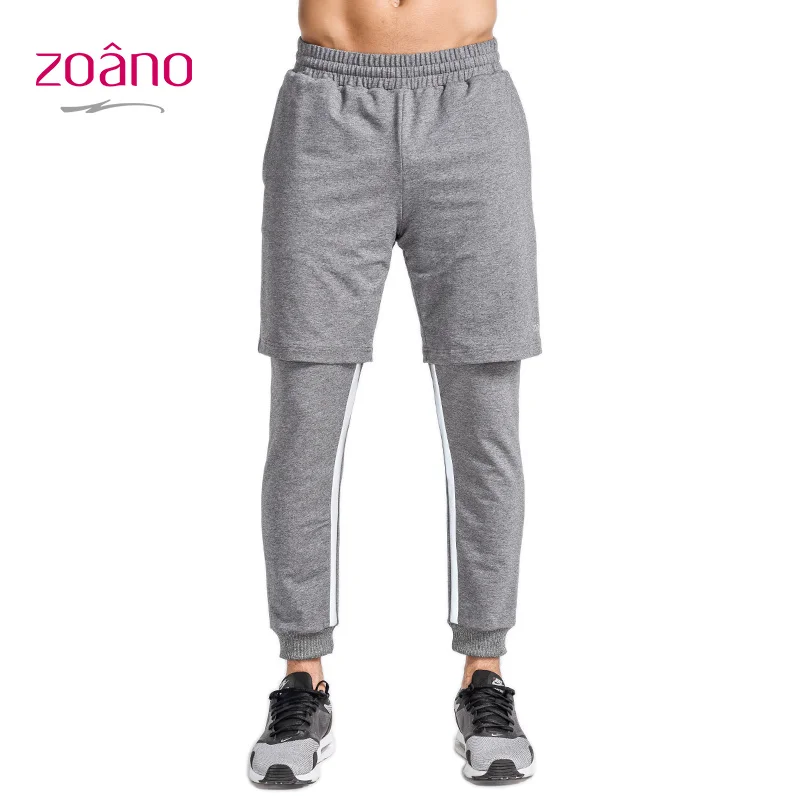 

Zoano Fitness Pants Cotton Polyester Spandex Running Male Sports Shorts Five Points Training Quick Dry Loosetennis Wild Men's