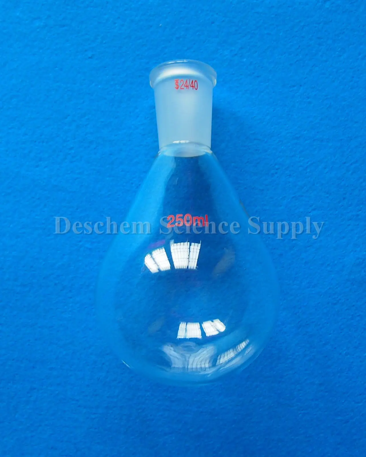 250ml,24/40,Glass Recovery Flask,Pyriform,Kjeldahl,Rotary Evaporator