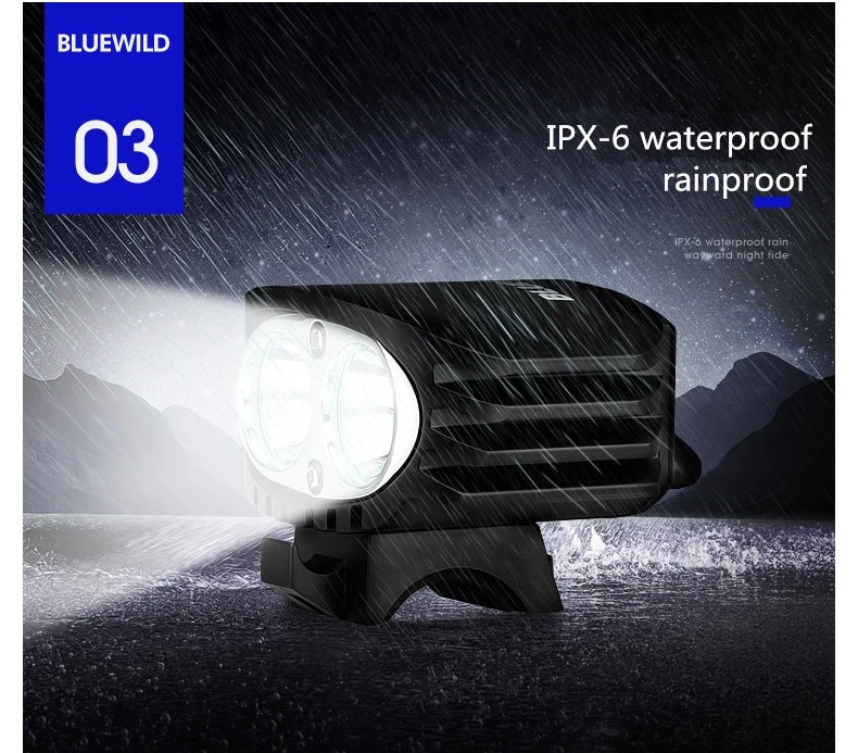 Sale BLUEWILD M1 Waterproof Bicycle Light CREE T6 XM-L2 LED 2000 lumen Cycling Lamp Bike Light 10400mAh Power Bank Charge for iPhone 3