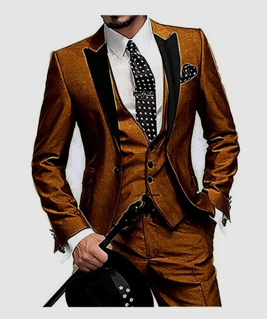 Thorndike Slim Fit мужские темно-синие смокинги жениха пиковые Черные нагрудные Мужские костюмы для шафера блейзер(куртка+ брюки+ жилет+ галстук