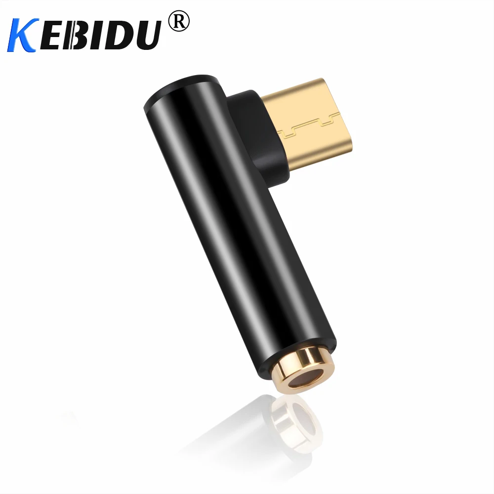 Kebidu Bundwin type-C штекер 3,5 мм разъем Женский USB C адаптер для наушников AUX аудио кабель конвертер для Xiaomi 6, Letv 2,2 pro, max 2
