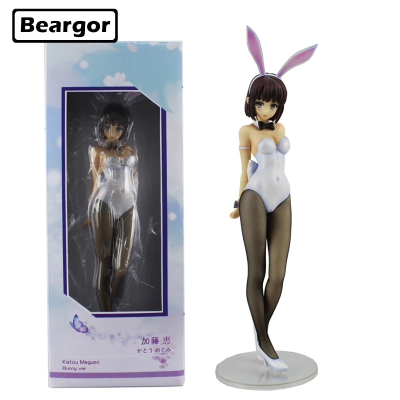 Бесплатная доставка сексуальный 17 &quotSaenai Heroine No Sodatekata katou Megumi Bunny Ver. В коробке 43 см