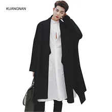Spring Autumn Men Long Knitted Cardigan Coat Oversize Japan Style Knitwear Male Loose Sweater Jacket