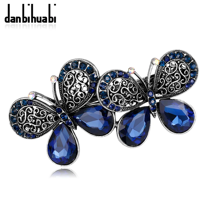 

Danbihuabi Limited Hot Sale Butterfly Insect Crystal Fashion Wedding Bride Hair Clips Accessories Luxuruous Bridal Jewelry