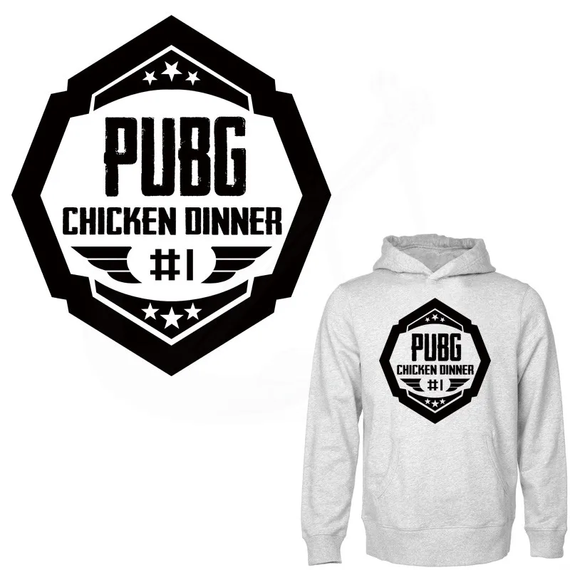 

Popular mobile games PUBG Iron-On patches for clothes DIY T-shirt clothing child patches Thermal transfer sticker