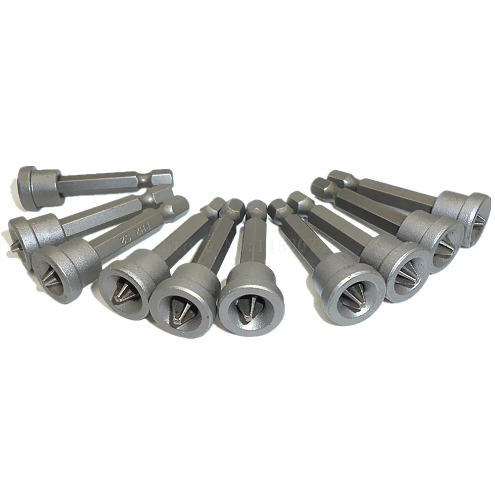 10pcs Ph2 50mm Screwdriver Bit Phillips Bits Drywall Screw Driver Bits