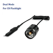 Interrupteur de pression à télécommande double Mode pour lampe de poche C8, bouton arrière de torche