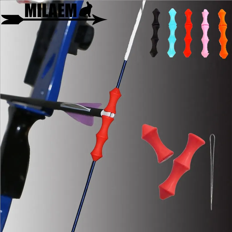 50pcs Archery Finger Guard Bow String Finger Tab Silicon Bow Release