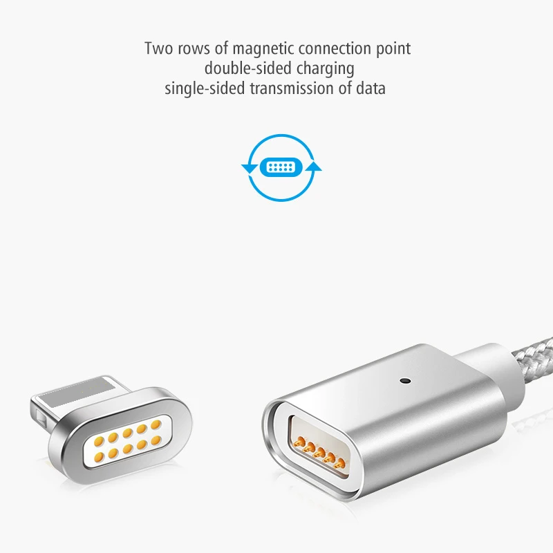 Sindvor Magnetic Charger Cable For iPhone 5 5s 6 6s 7 8 Plus X Phones Fast Charge Max 2.4A Nylon Magnet Charger Data Cables Wire