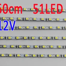 50 см 4 мм в ширину 51 светодиодный 12 В DC ультра тонкий светодиодный жесткий барный светильник DIY рекламная лампа для лайтбокса аквариумный светильник ing растительный светильник