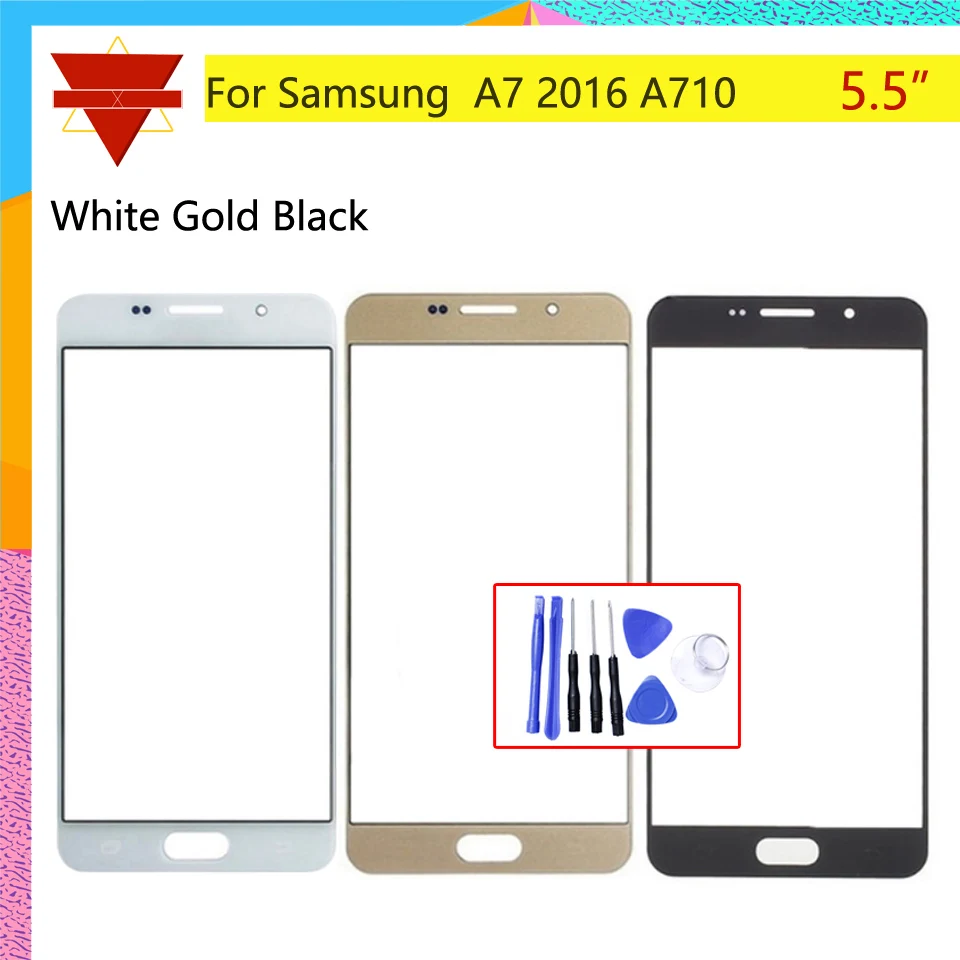A710 внешний стеклянный сенсорный экран для Samsung Galaxy A7 2016 A710F A710M A710H lcd Передний