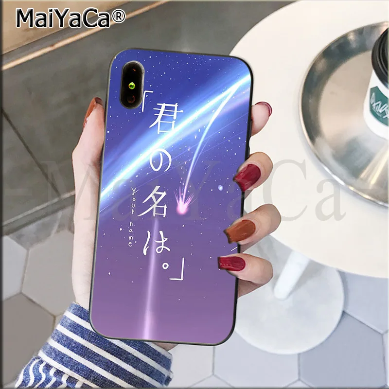 Maiyaca, японское аниме ваше имя Kimi no Na wa красочный умный чехол для телефона для iPhone 8 7 6 6S Plus 5 5S SE XR X XS MAX