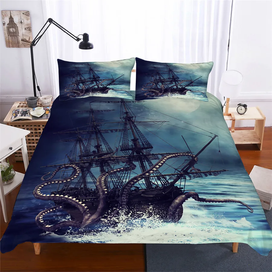 

Bedding Set 3D Printed Duvet Cover Bed Set Octopus Home Textiles for Adults Lifelike Bedclothes with Pillowcase #ZY01