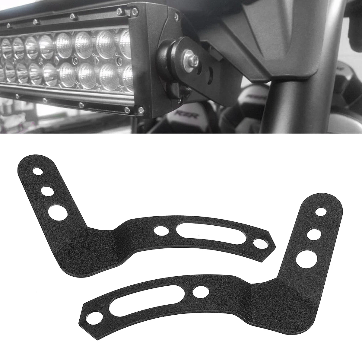 2pcs Iron Alloy 30"32" LED Light Bar Roof Roll Cage Mount Bracket Metal Upper Roll Cage Bracket