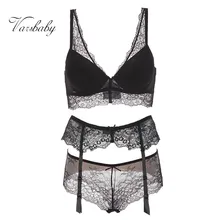 Varsbaby женское сексуальное кружевное нижнее белье, чашечки расположены рядом, пуш-ап, хлопок, чашки бюстгальтера комплекты из 3 предметов