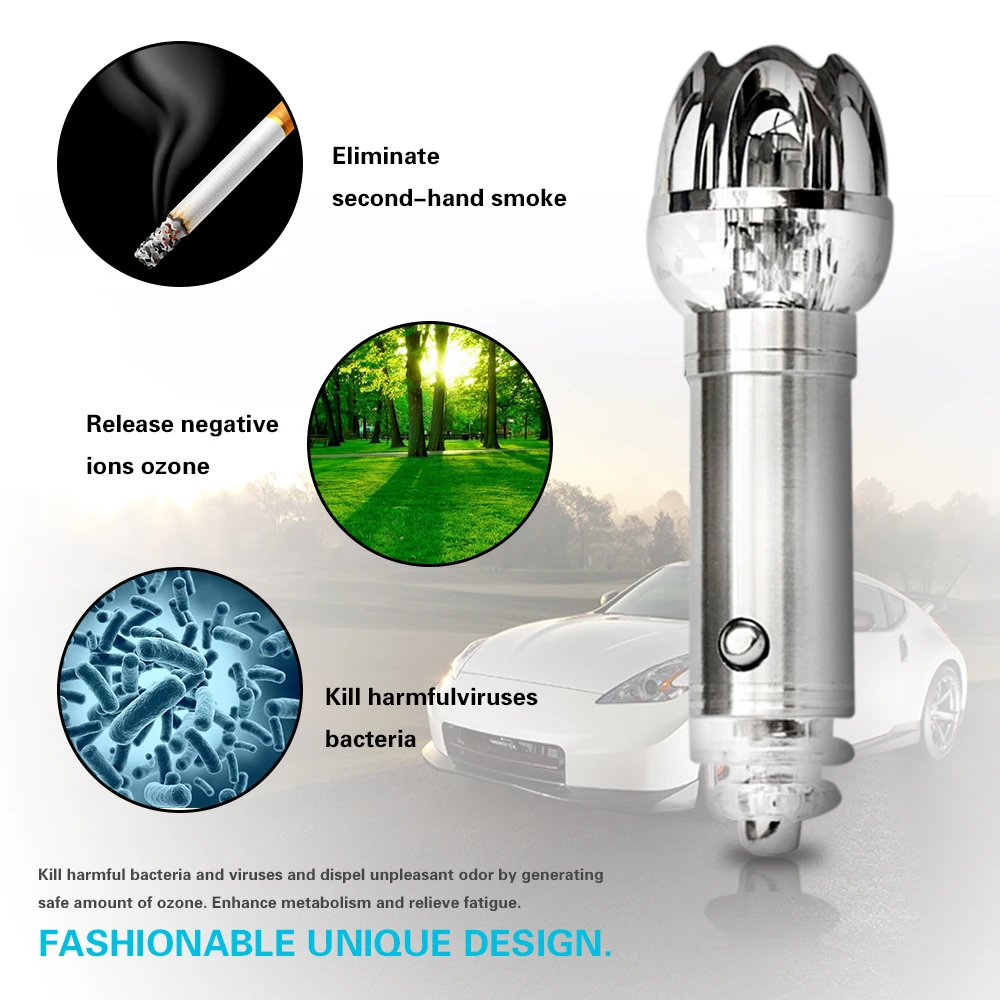 12V Auto Car Air Ionic Purifier air mist humidifier Negative Ions Ozone Cleaner Freshener PM2.5