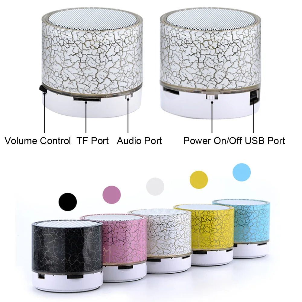POYATU LED Mini Wireless Bluetooth Speaker TF USB FM Radio Portable Sound Box Musical Subwoofer Loudspeakers For Phone PC  (3)