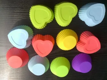 

Love Heart Shape MaFen Cup Silicone Muffin Cake Cupcake Cup Cake Mould Case Bakeware Maker Mold Tray Baking Jumbo