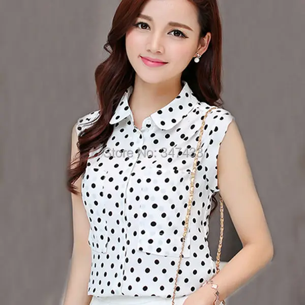 polka dot sleeveless top