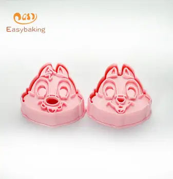 

Cute Cartoon Animal Baking Tools 3D Biscuit Mold Chipmunks Cookie Cutters Cookie Stamps