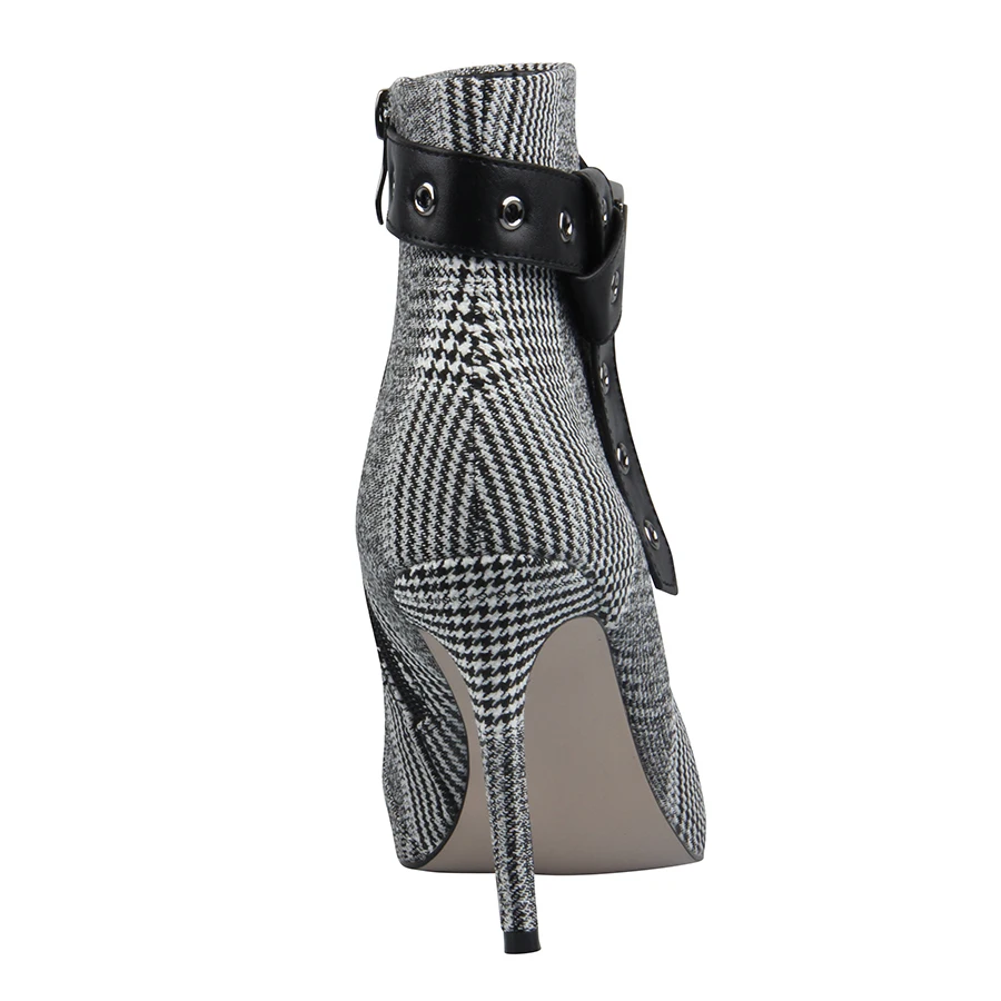 2019 New Wool Fabric Plaid Ankle Boots For Women Shoes Pointed Toe Sexy Thin High Heels Ladies Boots Botas Mujer Bota Feminina 2019 New Wool Fabric Plaid Ankle Boots For Women Shoes Pointed Toe Sexy Thin High Heels Ladies Boots Botas Mujer Bota Feminina