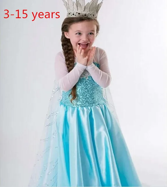 3 15 Year Old Elsa Frozen Summer Dress Princess Long 3 15 Year Old Elsa Frozen Summer Dress Princess Long