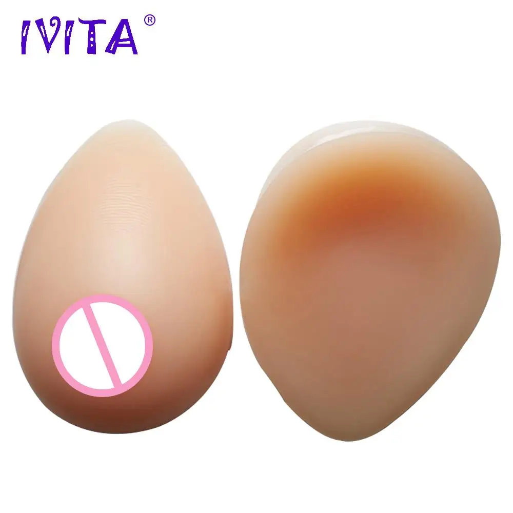 

IVITA 1200g Artificial Silicone Breast Forms Mastectomy Prosthesis Enhancer Soft Teardrop Hot Sale Silicon Breasts