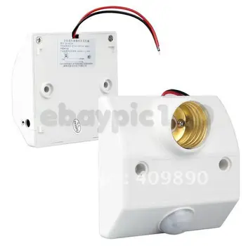 

Free shipping Infrared Motion Sensor Plastic LED Lamp Bulb Light Socket Base Holder