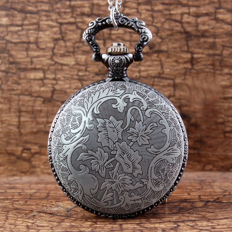 Горячее ожерелье часы серый тон благородный Старк дом волк кварцевые карманные часы Игра престолов тема длинная цепь