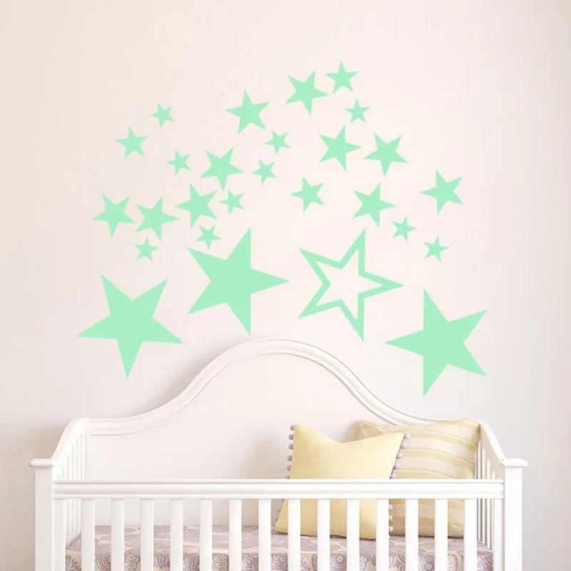 Wall stikers Home Decor Hot Sell Christmas Luminous Stars Wall Sticker DIY Kids Living Wallpaper Home Decor Wall Stickers