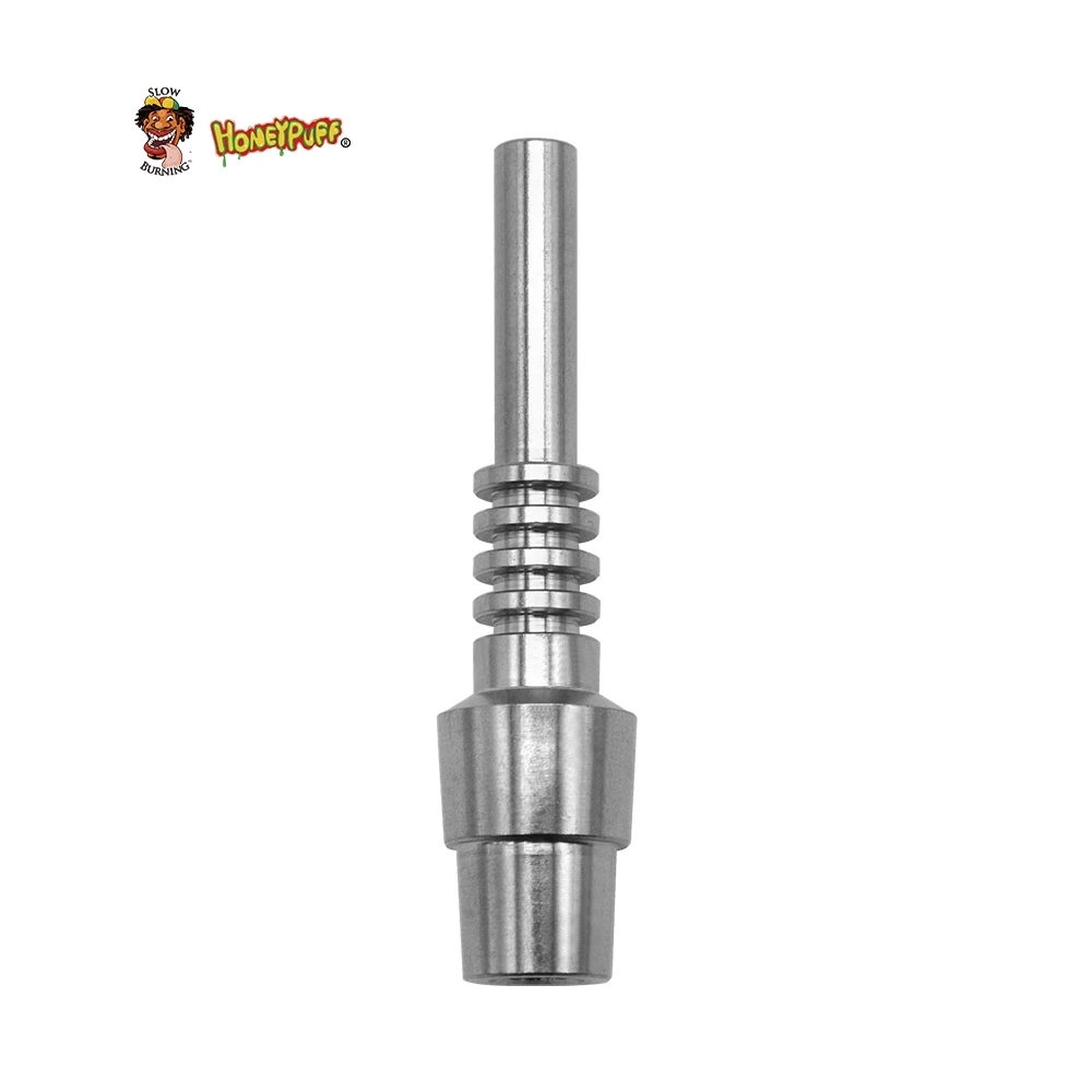 

HONEYPUFF Universal Fits 14&18MM Titanium Nail GR2 Wax Oil Vapor Domeless Titanium Nail Dab Rigs Joint Male & Female