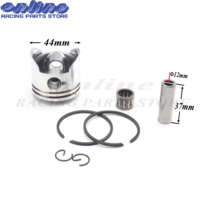 Accesorio de 44mm de carreras de gran diámetro 53cc 54cc Kit superior pistón 49cc 2 tiempos motor bolsillo bicicleta suciedad ATV grupo de motocicletas-5