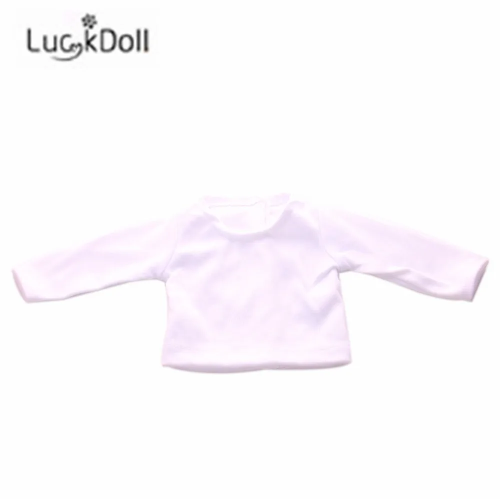 LUCKDOLL Милая рубашка подходит 18 дюймов Американский 43 см Кукла одежда аксессуары, игрушки для девочек, поколение, подарок на день рождения