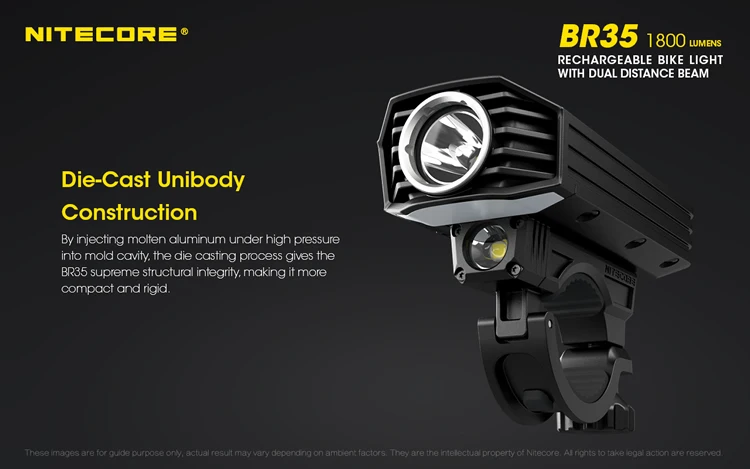 1800lm + Built-in Nitecore Bicicleta Dupla Distância Feixe Recarregável 2xcree Xm-l2 u2 6800mah Bateria Br35 Luz 14 recarregável bicicleta luz 2xcree XM-L2 u2 1800lm + built-in 6800mah bateria