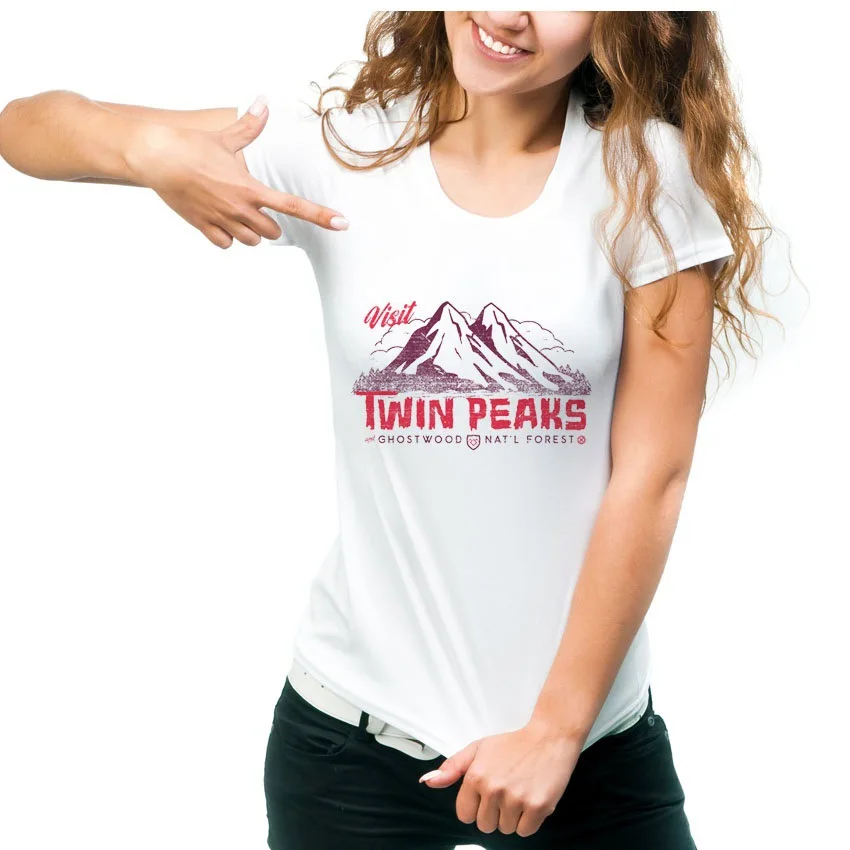 Забавная футболка с принтом «Твин Пикс», Женская хлопковая Повседневная футболка, топ, футболка для девушек, Дамская хипстерская уличная одежда, футболка с принтом звонка, Прямая - Цвет: x704