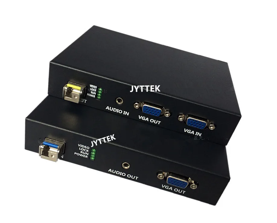 

Non-compressed VGA Optical High-definition audio and video to fiber optic transceivers for large-screen extender
