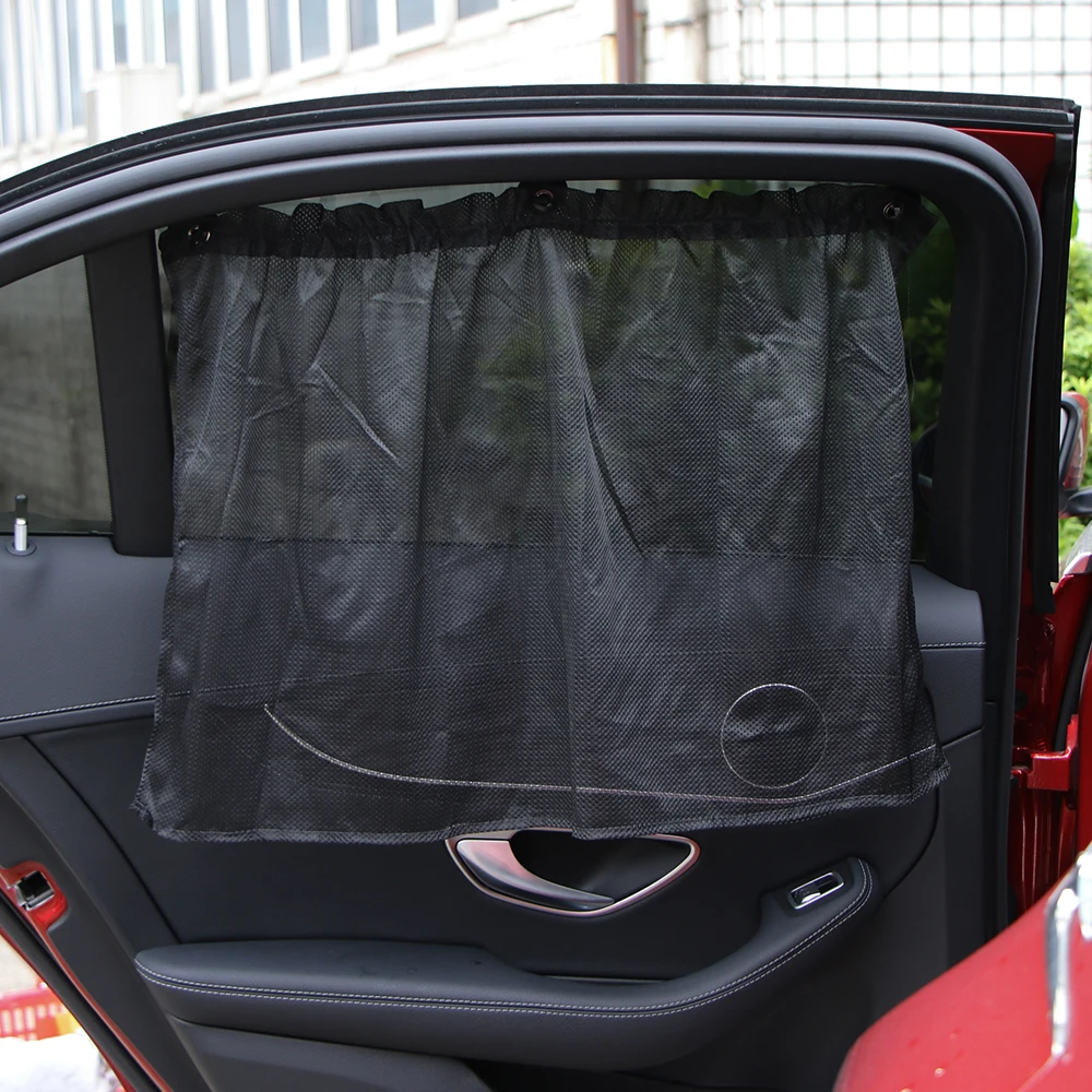 2Pcs 50 X 75cm Universal Mesh Cloth Car Interior Side Car Window