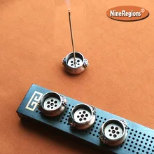 Медная Курильница держатель mulit Отверстия Размер палочки шишки благовоний горящая тарелка-кадило переносной для сандалового дерева oudh