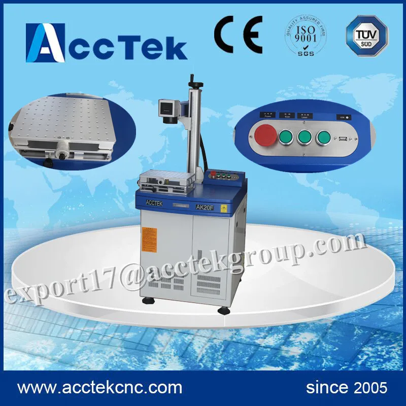 Jinan AccTek marking 10w 20w 30w fiber laser marking machine for metals and nonmetals