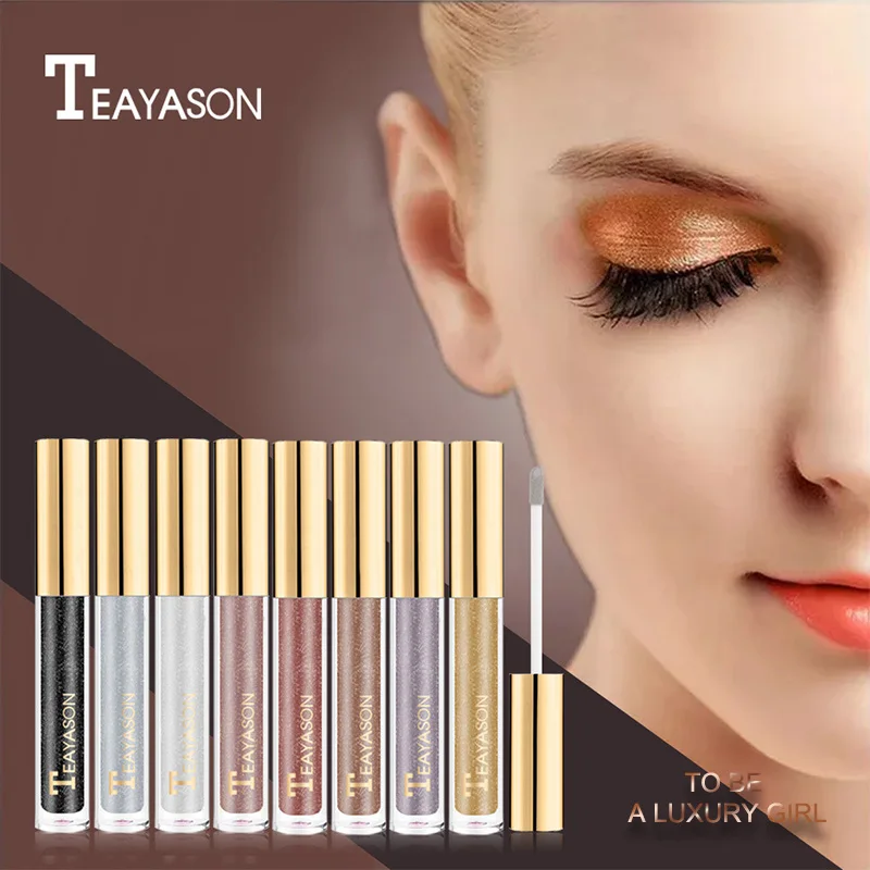 

2019 NEW 8 Colors Highlighter Liquid Eyeshadow Glitter Shimmer Diamond Eye Shadow Pigment Night Clubs Princess Nude Eyes Makeup