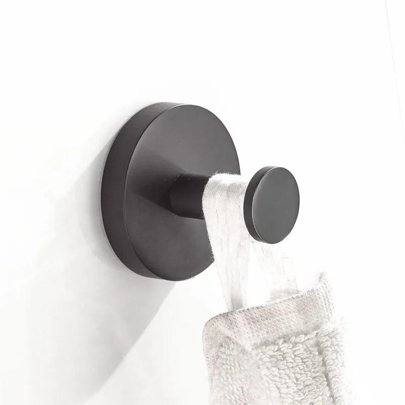 SUS 304 Stainless Steel Robe Hook Black Deluxe Matte Black Towel Hook